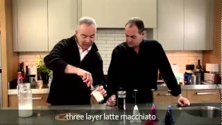 aerolatte  milk frother makes three layer caffè latte macchiato [upl. by Ycaj59]