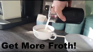 How to Get More Froth from Your Nespresso Coffee Aeroccino  Nespresso tips and help [upl. by Notyard]